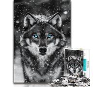 Black And White Wolf Puzzles for Teenagers Teens 2000pc Puzzle,Challenging To Complete But Fun And Humorous Unique Home Decor And Gifts 70x100cm