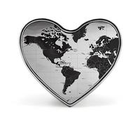 Black and white world map Lapel Pin Fashion Brooch Pin Button Badges Round Button Pins Enamel Pins Metal Pinback for Hat Shirt Clothing Bags Decor