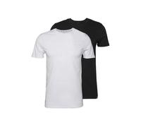 (Black and White, XS) DIESEL UMTEE Mens T Shirts 2 Pack Basic Cotton Tee