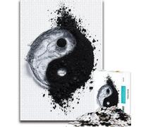 Black And White Yin And Yang Adult Jigsaws 1000 Piece,Educational Game Challenge Toy Wall Decoration Unique Birthday And Xmas Gifts 50x75cm