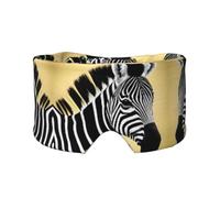 Black and White Zebra Adjustable Sleep Eye mask and Earmuffs, Unisex Side Sleeping Headband (26.8 * 4.3 inches), Indoor and Outdoor Travel Yoga Comfort Cover,