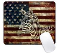 Black And White Zebra And National Flag-1 Mouse Pad Stitched Edge Mouse Pads Non-Slip Mousepad For Home Gaming Laptop 25X30Cm