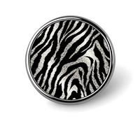 Black And White Zebra Print Badge Holder Personalized Metal Button Pin Fashion Round Badge with Pattern Pin DIY Button Badges Exquisite Brooch Crafts Gift Clothes Decorative Pins
