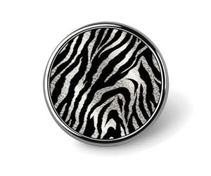 Black And White Zebra Print Button Pin 1 Inch, Personalized Metal Lapel Pins, Lightweight Round Brooch Pin, Elegant Button Badges, Funny Enamel Pins for Shirts Jackets Bags & Gift
