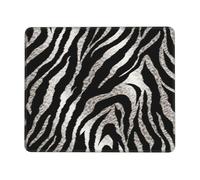 Black and white zebra print Mouse Pad with Stitched Edge, Comfortable Mouse Pads with Non-Slip Rubber Base Gaming Mouse Mat Washable Mousepads Computers Laptop Desk Accessories for Office 7 x 8.6 in