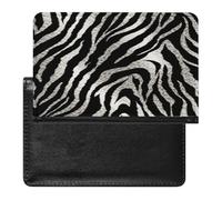 Black And White Zebra Print Passport Holder Passport Wallet Document Organizer Protector PU Leather Card Slot Travel Accessories