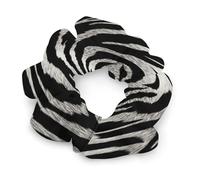 Black And White Zebra Print Satin Scrunchies Fluffy Hair Ties Soft Jumbo Scrunchy Large Thick Elastic Hair Bands Cute Satin Hair Scrunchies Ideal Gift for Women Hair Accessories Decor