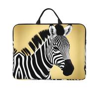 Black and White Zebra Printed Laptop Sleeve 16.5 * 12.2", Business and Casual Dual use, Suitable for Some laptops