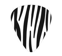 Black And White Zebra Stripe,12 Pcs Guitar Pick,3 Different Thickness Plectrums for Acoustic Guitar Bass Ukulele (0.46mm 0.96mm 0.71mm)