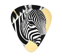 Black And White Zebraguitar Plectrums 12 Piece Set, 3 Thicknesses For Acoustic Guitar, Bass Guitar, Electric Guitar And More.