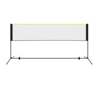 (Black and Yellow) 13ft Wide Badminton Net, Height Adjustable Volleyball Net, Foldable Pickleball Net for Junior Tennis, Kids, Indoor Outdoor Court