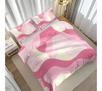 Black And Yellow Trippy Duvet Cover Set Soft Microfiber Double Comforter Cover Optical Illusion Wavy Quilt Bedding Set with Hidden Zipper Closure And Comforter Cover Pillowcase