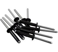 Black Anodised Tri Fold Rivets - Genuine Sealect Part - Kayak Canoe Outfitting (10 Rivets)