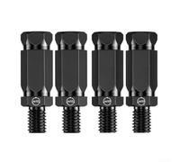 Black Anodized Bike Mirror Mount Risers 8mm 10mm Thread