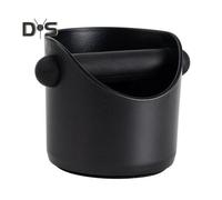 (black) Anti-crack Coffee Knock Box Smooth Edge Professional Large Capacity Espresso Dump Bin