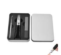 Black Anti-Slip Grip Gear Lock Nail Clipper Set with Ultra-Sharp Tips for Precise Access to Nail Grooves,Wide Jaw Angled Toe Clippers Non-Slip Gear Lock,Professional-Grade Manicure Tool (Set)