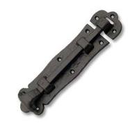 Black Antique Cast Iron Ornate Door Bolt - 203mm 8" Straight