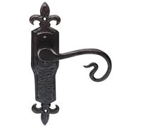Black Antique CURLY TAIL ON GOTHIC BACKPLATE Level Latch from EUROART