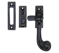 Black Antique Heavy Solid Tail Window Fastener Reversible by EUROART