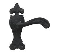 Black Antique Lever Latch on Backplate Door Handle from EUROART