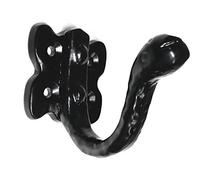 Black Antique Tudor/Gothic Single Coat Hook from EUROART