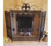 Black Antique Vintage Fireplace Fire Guard Surround Spark Mesh Nursery Screen E