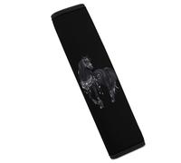 Black Arabian Horse Car Seat Belt Pads Cover Durable Seatbelt Shoulder Strap Car Accessories 1PCS