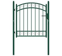 vidaXL Fence Gate EMMEN 100 x 100 cm Powder-coated steel Grey Lockable