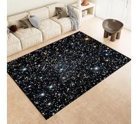 Black Area Rugs Starry Sky, Star Galaxy Non-Slip Washable Area Rug 60 X 90 Cm Short Pile Floor Mat For Living Room Bedroom Bathroom Kitchen & Office,160 X 230 Cm