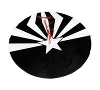 Black Arizona Flag Printing Christmas Tree Skirt With 3 Red Rope Ties For Merry Christmas Party Halloween Trees Decoration