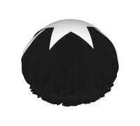 Black Arizona Flag Shower Cap for Women, Reusable Shower Cap, Waterproof Swimming Cap for Women, Long Hair