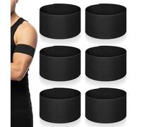 Black Arm Band, 4Pcs Nylon Polyester Black Captains Armband, Adjustable Elastic for Team Sports Soccer Basketball Volleyball