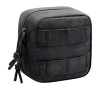 Black Armed Molly Healthcare Pouch, Molly Attachment Bag for Versatile Utility, Compact First Aid Carrier, Armed Fan Sundries Organizer, Outdoor Sport Waist Pack, 3.9 x 2 x 3.9 in / 10 x 5 x 10 cm