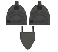 Black Armed Pad Set, 3 Pcs Shoulder & Groin Protector Pads, 12 X 11.6 In Shoulder Pads, Hook & Loop Armed Pad Panel Attachment, Vests' Customizable Design