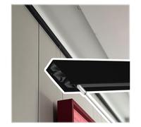 Black Art Hanging System - Picture Wire Kit & Gallery Rail Track for Paintings, Exhibitions, Libraries, Schools - Decorative 140cm Rail & 2.5m Cable, Easy Install