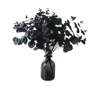 Black Artificial Eucalyptus Stems,Halloween Simulated Eucalyptus Leaf | Wedding Photography Bouquet For Home Decor, Christmas Flowers Bouquet