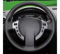 Black Artificial Leather Hand-stitched Car Steering Wheel Cover For Nissan For Qashqai J10 X-TRAIL NV200 2008-2012 Auto Accessories Styling(5-Yellow)