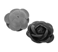 Black Artificial Leather Rose Shoe Charms for Bridesmaids and Pumps | Lightweight Flower Clips, Elegant Accent for Date Nights, Family Gatherings, Valentine's Day