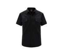(Black, Asian-XXL) Men Summer Outdoor Cargo Short Sleeve Shirt US SWAT Tactical Lightweight Quick Dry Multi-pocket Casual Camping Safari Work Shirt