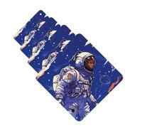 Black astronaut on blue Car Air Freshener Cards for Women Men 4 Pack Cute Car Accessories Long Lasting Scent Car Diffuser Hanging Auto Aromatherapy Tablets Car Fresheners Gifts