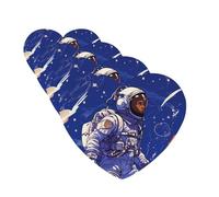 Black astronaut on blue Car Air Freshener Cards for Women Men 4 Pack Cute Car Accessories Long Lasting Scent Car Diffuser Hanging Auto Aromatherapy Tablets Car Fresheners Gifts