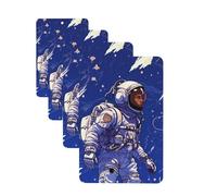 Black astronaut on blue Car Air Freshener Cards for Women Men 4 Pack Cute Car Accessories Long Lasting Scent Car Diffuser Hanging Auto Aromatherapy Tablets Car Fresheners Gifts