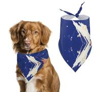 Black Astronaut on Blue Pet Scarf Adjustable Pet Accessories Triangular Scarf Washable Floral Print Puppy Bib Bandana Stylish Comfortable Cat Scarves for Holiday Scarfs