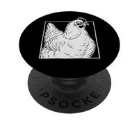 Black Australorp Chicken - Vintage Farm Art PopSockets Adhesive PopGrip