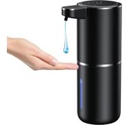 (black) Automatic Soap Dispenser, 380ML Rechargeable Touchless Foam Soap Dispenser,IR Sensor, Wall Mounted Electric Liquid Hand Soap Dispenser