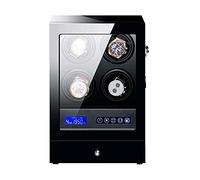 Black Automatic Watch Winder Box with Led Backlight Storage Drawer LCD Control Piano Paint Exterior Quiet Motor Creativity / 6+2