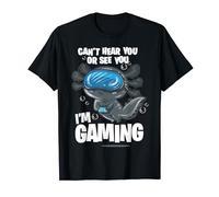 Black Axolotl With VR Headset Playing Video Games T-Shirt