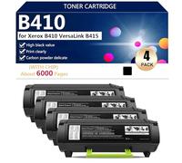 Black B410 Toner Cartridge Replacement with Chip for Xerox B410 VersaLink B415 Printers, High-Volume Printing,Black-4 pack