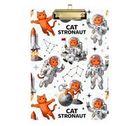 Black Background Orange Cat Art clipboard Standard Hole for Nursing Student Trade Quest Size 9 x 12