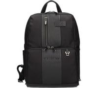 Black Backpack Leather and Fabric - male - Piquadro - Backpacks - Black - ONE SIZE - Bags ONE SIZE